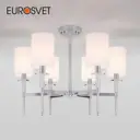 Классическая люстра с абажурами EUROSVET 60132/6 хром
