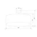 Люстра на штанге Tk lighting A059588 4 лампы 8 м² цвет графит