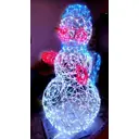 Электрическая светящиеся фигура Снеговичок 400 LED 70x180x70 см теплый белый свет