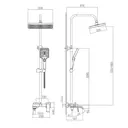 Душевая система KEVON KV35765-3 цвет оружейная сталь