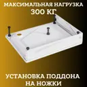 Поддон для душа 1Marka Freya New 100х80 см в наборе 4 в 1: поддон, панель, ножки, сифон