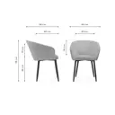 Стул Notta Корсо 43x78x64 см Велюр цвет бежевый/черный
