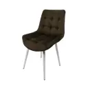 Стул Mirabello Мирабелла женева 50x87x60 см велюр цвет белый/коричневый