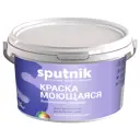 Краска моющаяся Спутник матовая цвет супер белый 3 кг
