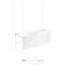 Прямоугольная ванна Lavinia Boho Biore S2-35010070 литьевой акрил 170x70 см, с металлическим каркасом и лицевом экраном