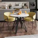 Кухонный стол круглый Трия Тип 2 90x90 см ДСП цвет белый, черный