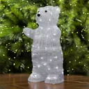 Светящаяся новогодняя фигура "Медведь с шарфом" IP44 8 режимов 23x19x44см