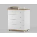 Комод Incanto Incanto 5 ящиков 80x85x45 см ЛДСП цвет дуб/белый