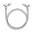 Шланг для душа Potato P49-156 150 см цвет черный