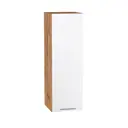 Навесной шкаф Василиса высокий 30x92x31.80 см фасад белый МДФ каркас дуб вотан ЛДСП Kameol УТ000508507