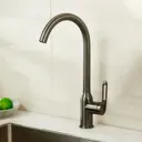 Смеситель для кухни Haiba HB HB70825-3 поворотный излив 29 см цвет оружейная сталь