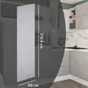 Фальшпанель для кухонного шкафа Берлин 58x214.4 см Delinia ID МДФ цвет серый
