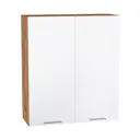 Навесной шкаф Василиса высокий 80x92x31.80 см фасад белый МДФ каркас дуб вотан ЛДСП Kameol УТ000508523