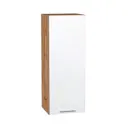 Навесной шкаф Василиса высокий 35x92x31.80 см фасад белый МДФ каркас дуб вотан ЛДСП Kameol