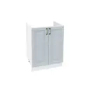 Шкаф под мойку Франция 60x81.60x47.40 см фасад серо-коричневый МДФ каркас белый ЛДСП Kameol