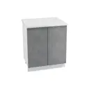Напольный шкаф Азазель 70x81.60x47.80 см фасад бетон ЛДСП каркас белый ЛДСП Kameol