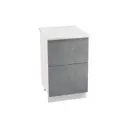Напольный шкаф Азазель 50x81.60x47.80 см с ящиками фасад бетон ЛДСП каркас белый ЛДСП Kameol УТ000568292