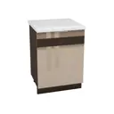 Напольный шкаф Тайга левый без столешницы 60x81.60x47.80 см фасад капучино МДФ каркас коричневый ЛДСП Kameol