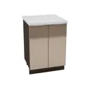 Напольный шкаф Тайга 60x81.60x47.80 см фасад капучино МДФ каркас коричневый ЛДСП Kameol