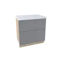 Напольный шкаф Горный ледник с ящиками 80x81.60x47.80 см фасад темно-серый МДФ каркас дуб вотан ЛДСП Kameol УТ000509574