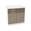 Напольный шкаф Василиса 70x81.60x47.80 см фасад капучино МДФ каркас белый ЛДСП Kameol