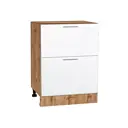 Напольный шкаф Василиса 60x81.60x47.80 см фасад белый МДФ каркас дуб вотан ЛДСП Kameol УТ000508710