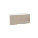 Навесной шкаф Поэзия 80x35.80x31.80 см фасад капучино ЛДСП каркас белый ЛДСП Kameol УТ000507823
