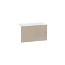 Навесной шкаф Поэзия 60x35.80x31.80 см фасад капучино ЛДСП каркас белый ЛДСП Kameol УТ000507799