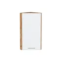 Торцевой навесной шкаф Василиса 30x71.60x31.80 см фасад белый МДФ каркас дуб вотан ЛДСП Kameol