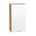 Навесной шкаф Василиса высокий 50x92x31.80 см фасад белый МДФ каркас дуб вотан ЛДСП Kameol