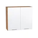 Навесной шкаф Василиса 80x71.60x31.80 см фасад белый МДФ каркас дуб вотан ЛДСП Kameol