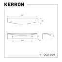 Мебельная ручка-профиль Kerron 300 мм хром RT-003-300 2 шт.