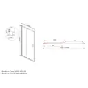 Душевая дверь Vincea VDS-1G135CLG 135см эффект стекла прозрачный раздвижной