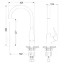 Смеситель для кухни Lemark LM0405C поворотный излив 23.7 см цвет хром