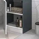 Тумба с раковиной в ванную 1Marka Revo У99086 50 см напольная цвет бетон темно-серый