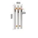 Настенная вешалка 3 крючка 60x160x26 см цвет белый