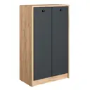 Шкаф для обуви Атмосфера 53.5x90x30 см 3 полки лдсп цвет черный