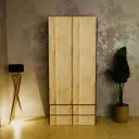 Шкаф Альбина 100x230x52 см ЛДСП цвет графит/дуб гранж песочный