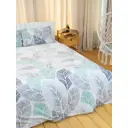 Комплект постельного белья Ilma Серо-зеленые листья 1.5-спальный перкаль разноцветный PKP-019004