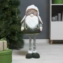 Декоративная фигура Гном 78 см зеленая новогодняя