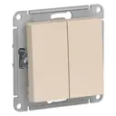 Выключатель встраиваемый Systeme Electric AtlasDesign ATN000265 2 клавиши цвет бежевый