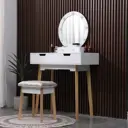 Туалетный столик с зеркалом Vinotti 80x135.5x40 см цвет белый