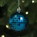 Елочный шар «Диско-шар» ø6 см пластик синий