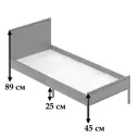Кровать Solarius Komp80loft-white-full 85 x 89 x 206 см сосна цвет белый