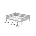 Кровать Solarius Tahta160-170roz-orto 170 x 63 x 180 см сосна цвет розовый