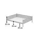 Кровать Solarius Tahta160-160temd-full-2yash 170 x 63 x 170 см сосна цвет коричневый