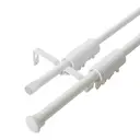 Карниз для штор раздвижной двухрядный КРДЗБ-160-300 160-300 см железо цвет белый