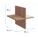Полка крестовая для стеллажа Spaceo KUB 32.7x31.5 см ЛДСП цвет гикори джексон