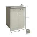 Напольный шкаф Модуль 2 ящика 60x84.8x43.9 см ЛДСП цвет белый мрамор