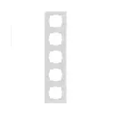 Рамка для розеток и выключателей Кунцево-электро Аксиома 5 постов цвет белый 4 шт.